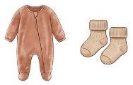 Pyjama velours + chaussettes